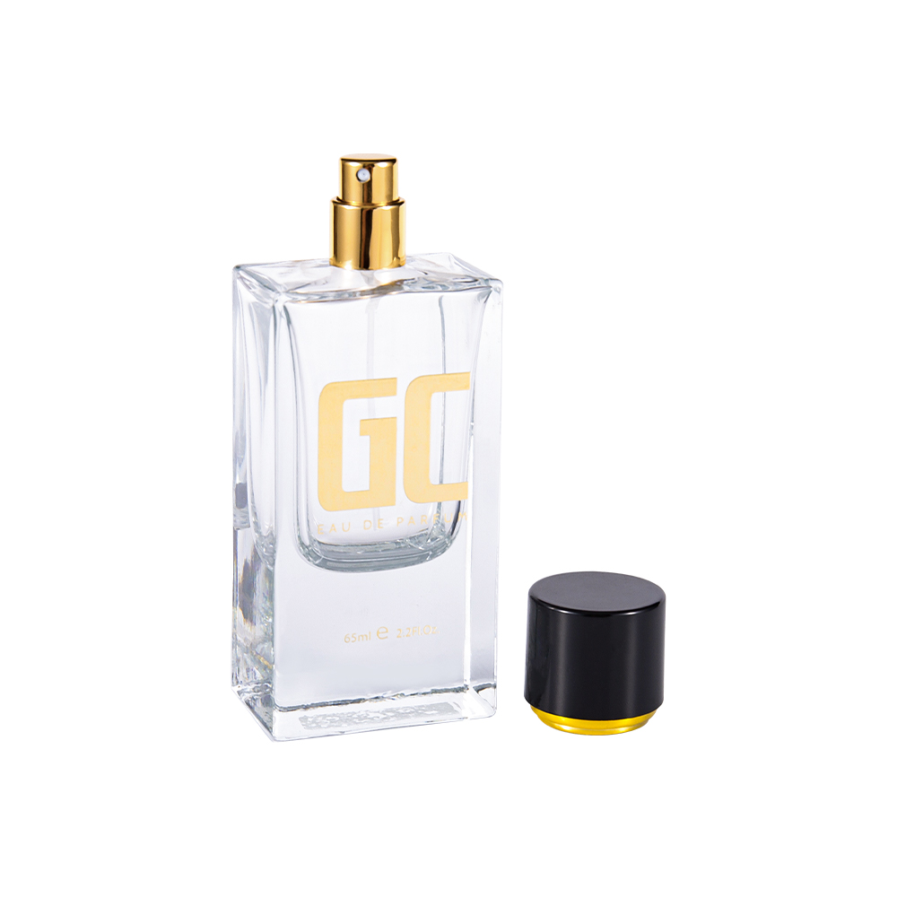 KY1482-WJ2360 50 ml zware, warmgestempelde fles met ASB UV-plastic dop, cilindrisch