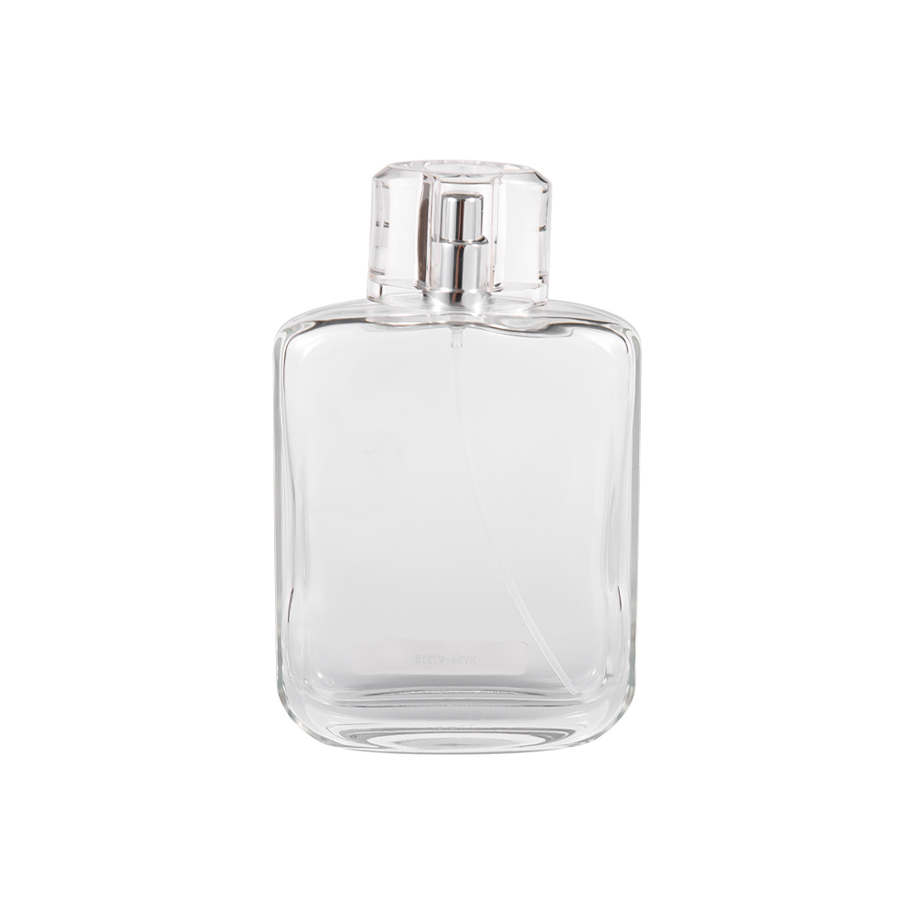 KY34-WJ315 100 ml helder glazen parfumflesje met doorzichtige SURLYN plastic dop