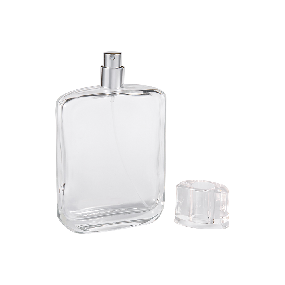 KY34-WJ315 100 ml helder glazen parfumflesje met doorzichtige SURLYN plastic dop