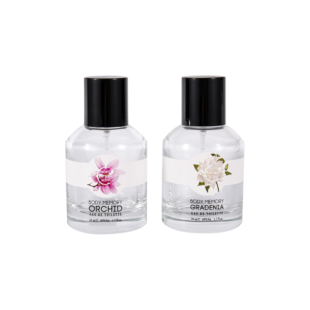 GC4815-WJ2531 50 ml helder glazen parfumflesje met zwarte PP plastic dop