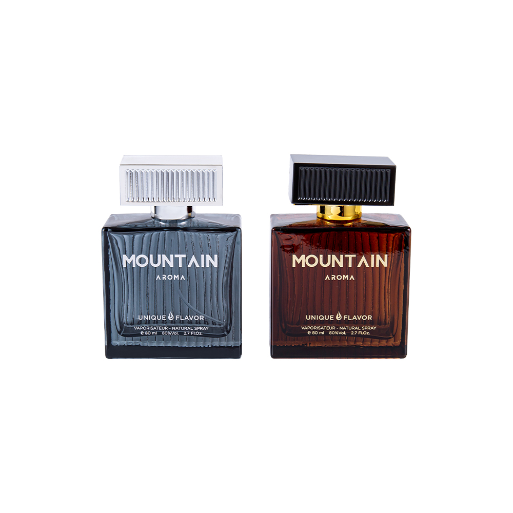 GC4311-WJ2092 80 ml verticale strepen glazen parfumfles met ABS plastic strepen deksel