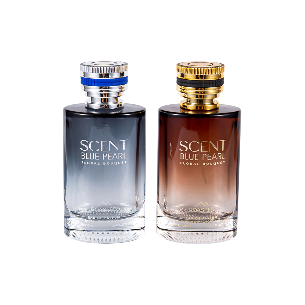 KY1109-WJ2098 100ML reliëf glazen parfumfles met PCTA-parfumdop