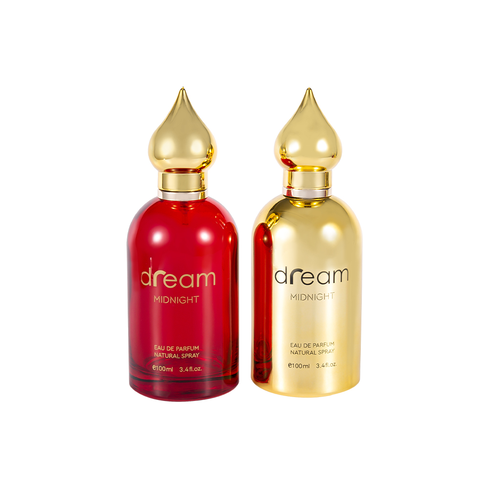 GC4128-WJ832 100ML parfumflesjesset in Midden-Oosterse stijl met UV-gouden parfumdop met Arabisch patroon
