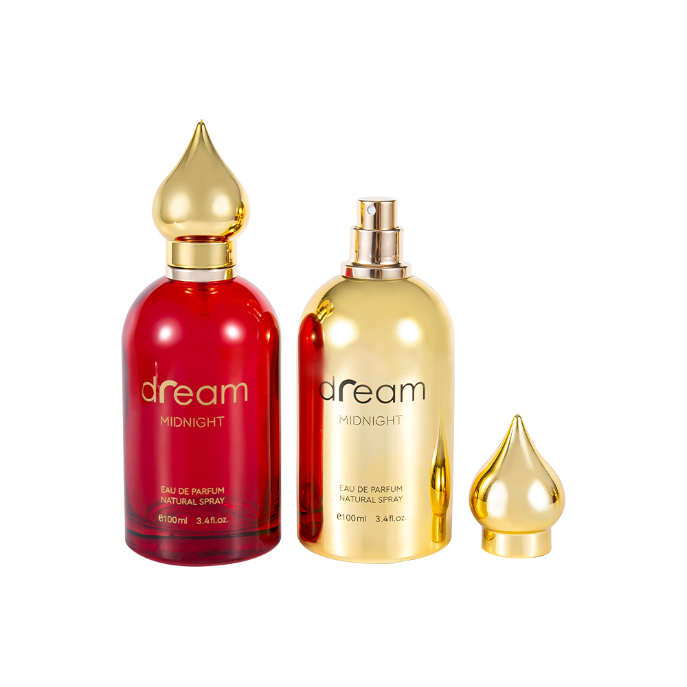 GC4128-WJ832 100ML parfumflesjesset in Midden-Oosterse stijl met UV-gouden parfumdop met Arabisch patroon