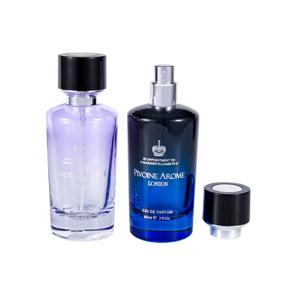 KY1597-WJ2390 60ML hoogwaardige glazen parfumflesjesset met ABS en PP parfumdop