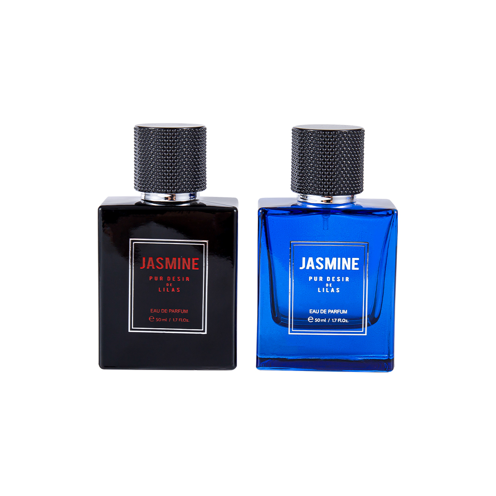 KY59-WJ2358 50ML gladde glazen parfumflesjesset met gevlekte parfumdop
