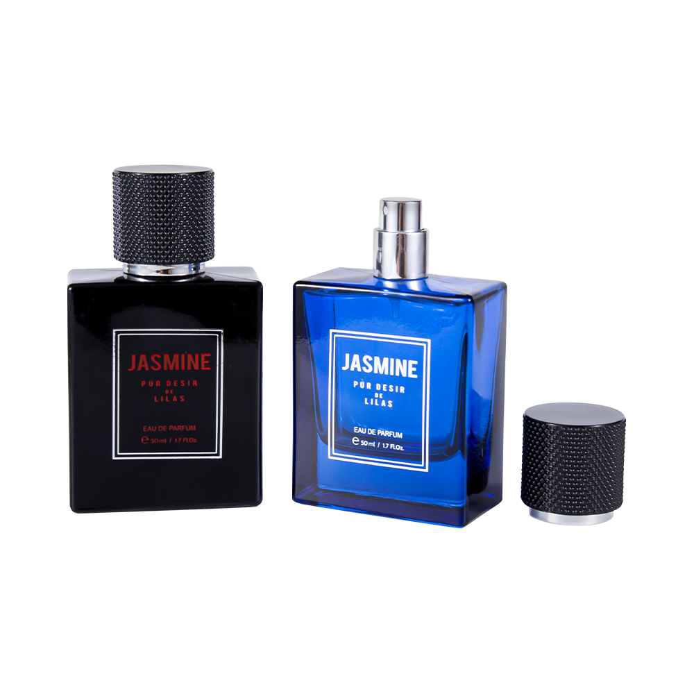 KY59-WJ2358 50ML gladde glazen parfumflesjesset met gevlekte parfumdop
