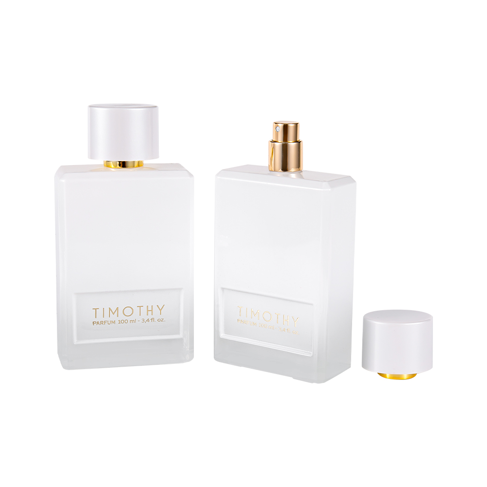 KY221-WJ2162 Populaire glazen parfumflesjesset van 100 ml met helderwitte dop en gratis proefversie