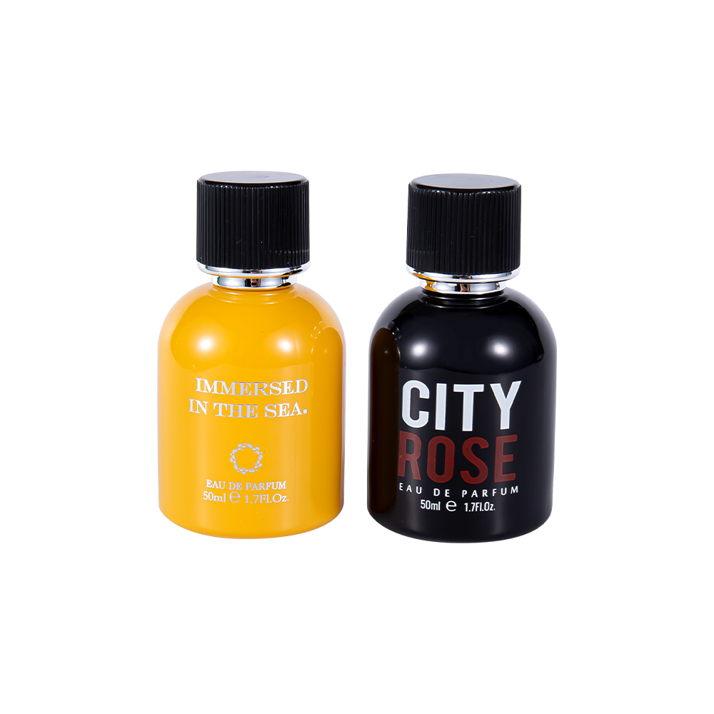 GC4464-WJ2339 50ML gloednieuwe decoratieve glazen parfumfles met zwarte parfumdop