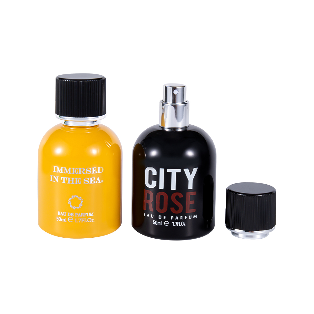 GC4464-WJ2339 50ML gloednieuwe decoratieve glazen parfumfles met zwarte parfumdop