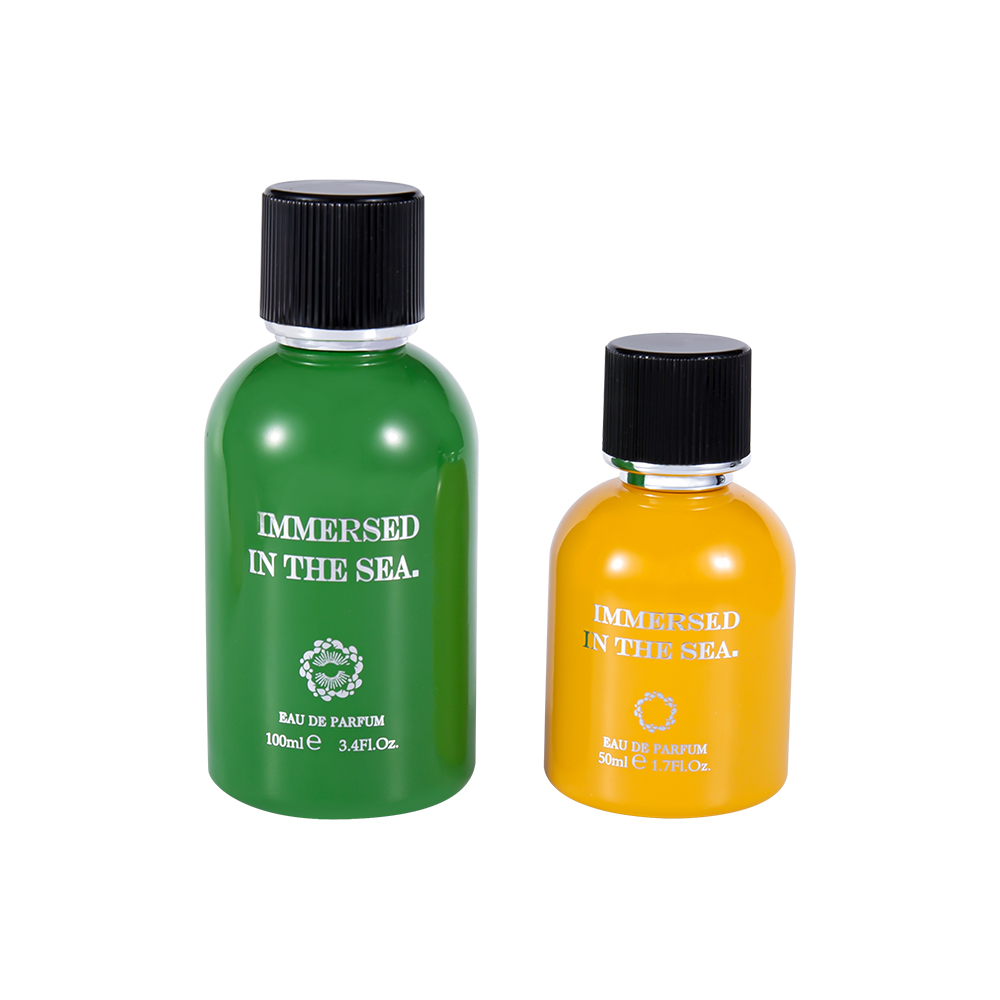 GC4463-WJ2361 100 ml gloednieuwe decoratieve glazen parfumfles met zwarte parfumdop