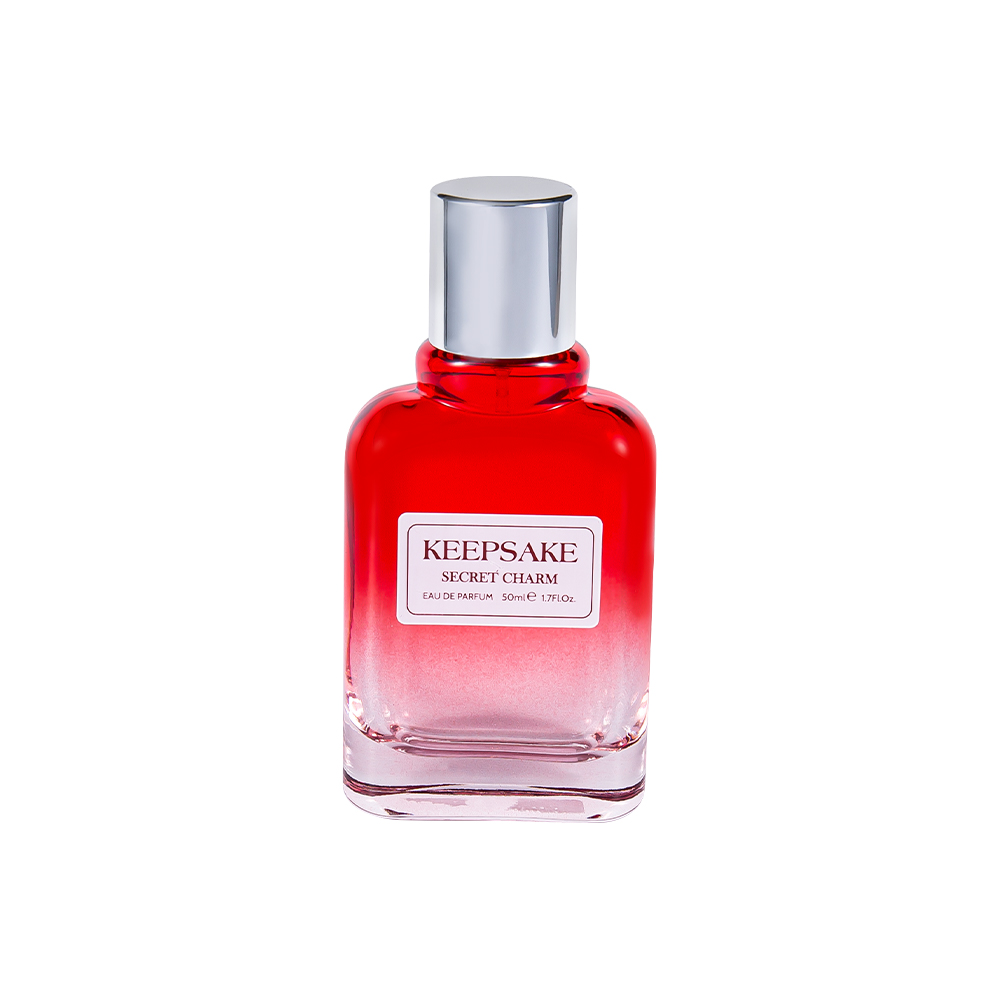 KY861-WJ412 50ML gloednieuwe lege glazen parfumfles met glanzende zilveren dop